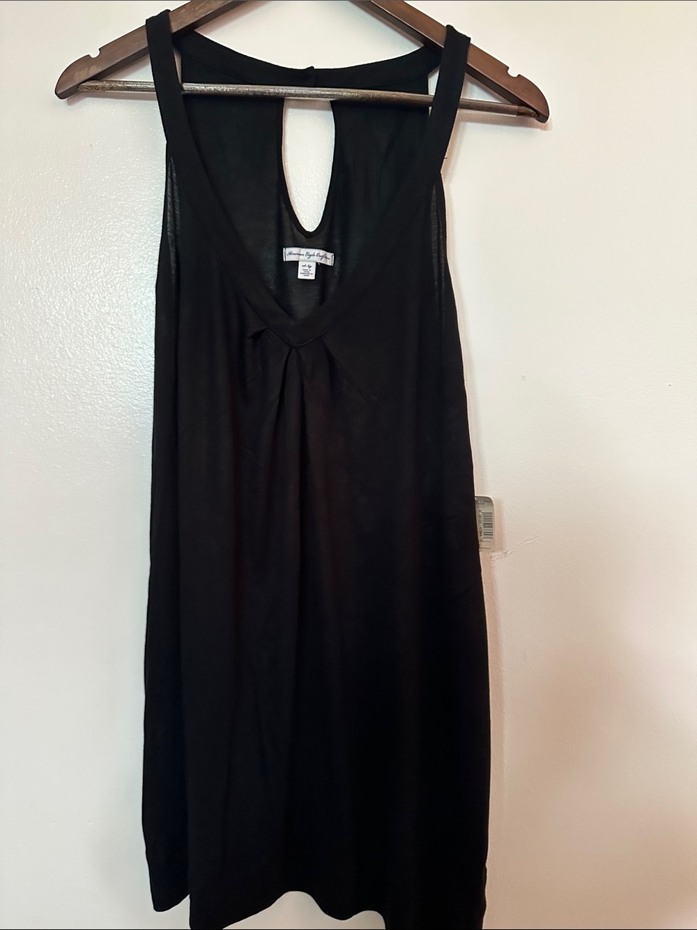 American Eagle Outfitters Black V-Neck Shift Dress